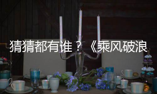 照曝光都有风破浪的姐姐嘉宾剪影谁猜猜乘