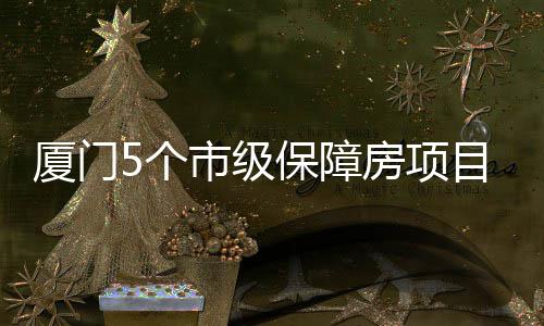 保障 可住房目在万套厦门提供5个房项建中市级超1