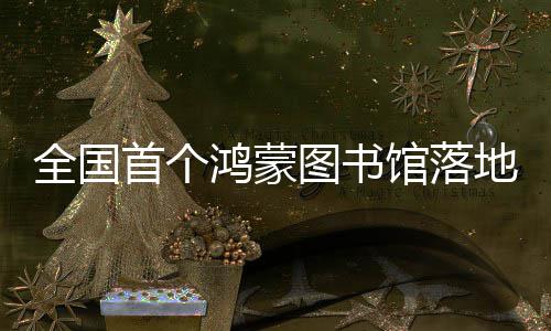 鸿蒙湖图书馆落地罗首个全国