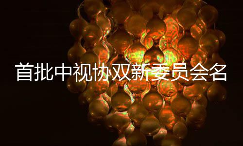 凯谭员会中视名单 王协双新委公布等在列首批松韵